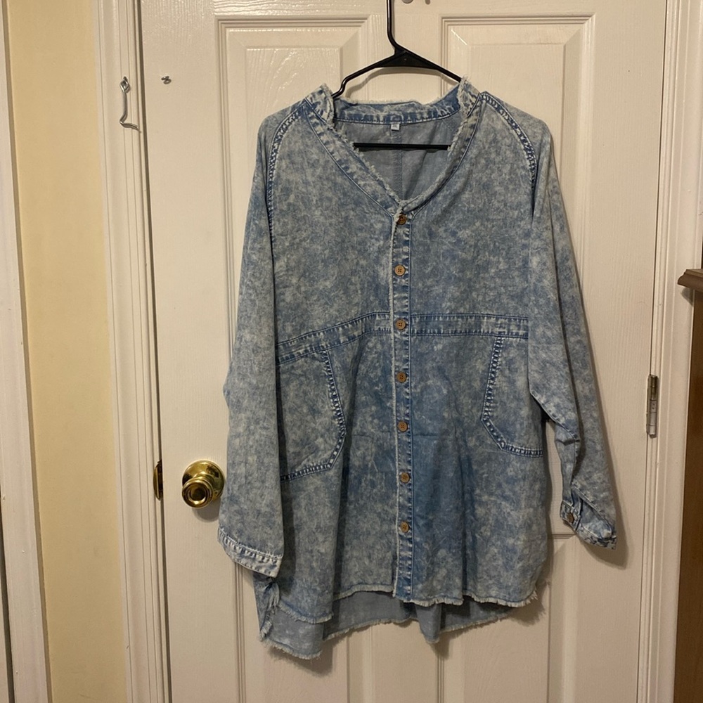 Mini Denim Button up dress (very short)